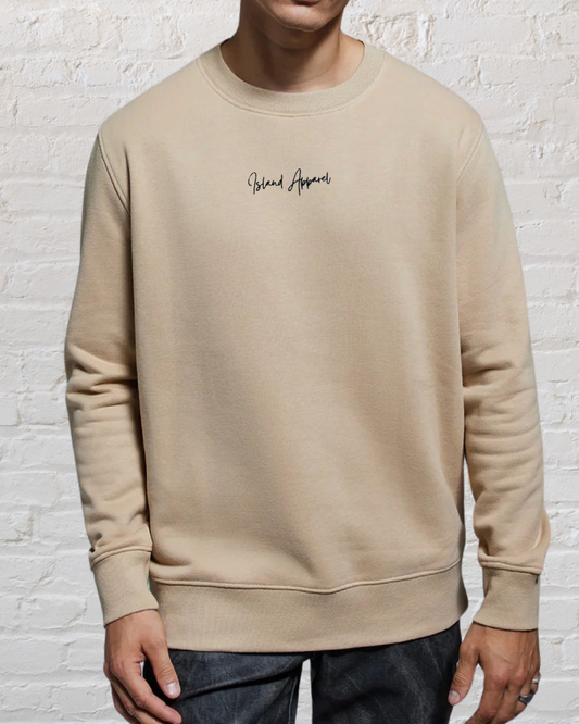 Unisex Embroidered Island Apparel Sweatshirt (Desert Sand)