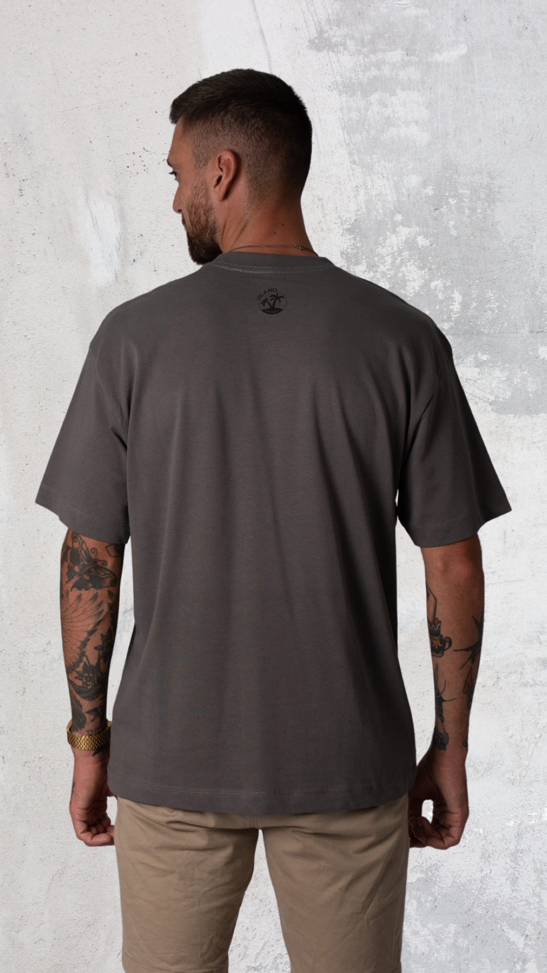 Shaka Hand Heavy Weight T shirt (Charcoal)