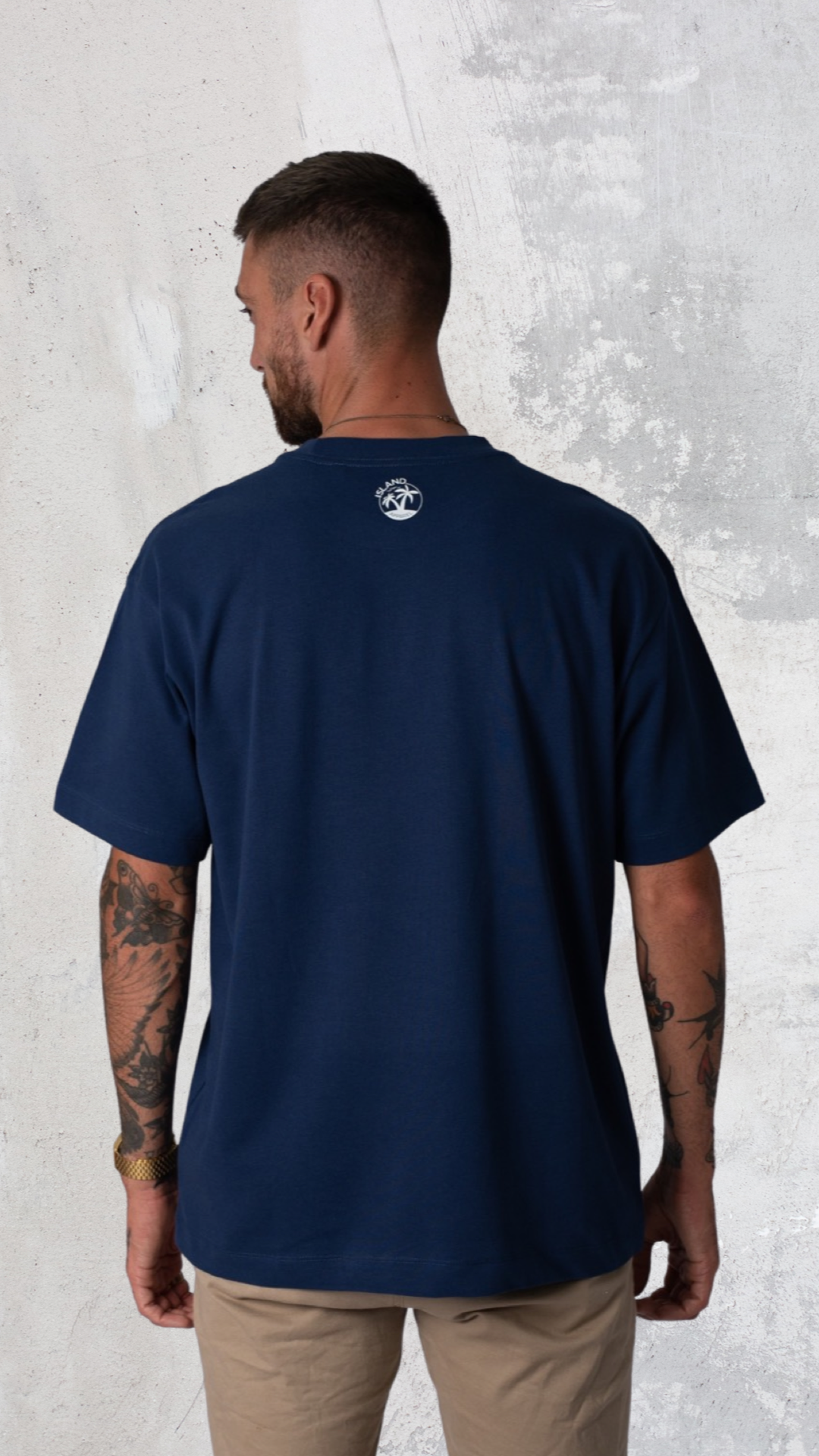 Shaka Hand Heavy Weight T shirt (Navy)