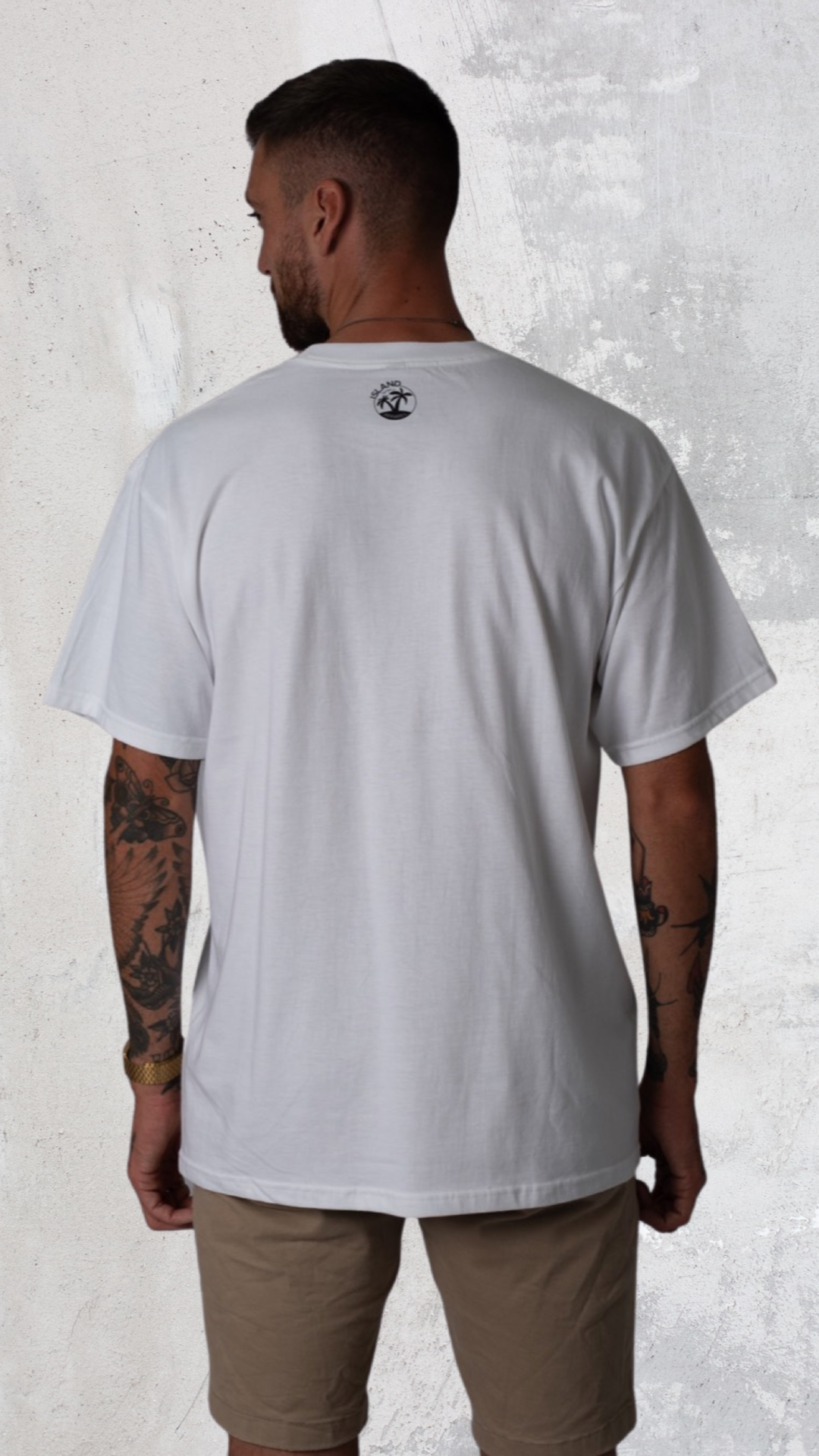 Shaka Hand Heavy Weight T Shirt (White)