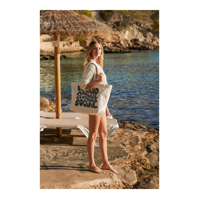 Island Apparel Clothing Social Oversize Tote (Natural)