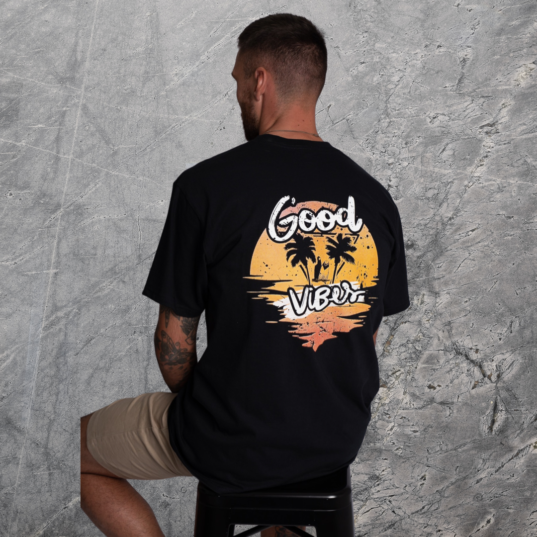 Good vibes 2025 black t shirt