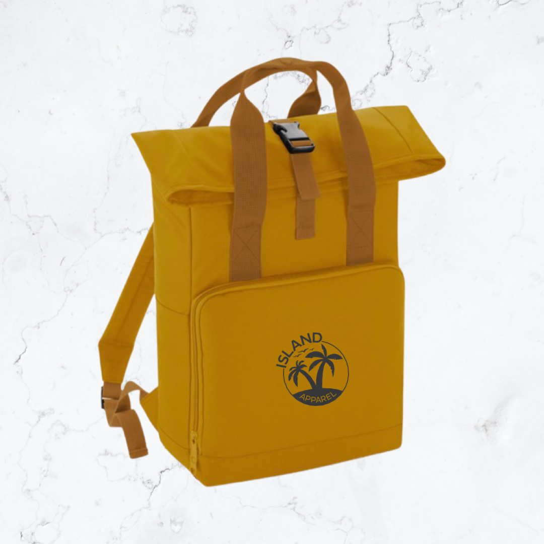 Twin Handle Roll-Top Backpack (Mustard)