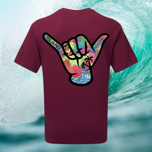 Shaka Hand (Large Back) Heavy Weight T shirt